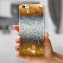 Gold and Silver Unfocused Orbs of Glowing Light iPhone 6/6s or 6/6s Plus 2-Piece Hybrid INK-Fuzed Case