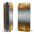 Gold and Silver Unfocused Orbs of Glowing Light iPhone 6/6s or 6/6s Plus 2-Piece Hybrid INK-Fuzed Case