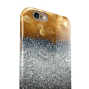 Gold and Silver Unfocused Orbs of Glowing Light iPhone 6/6s or 6/6s Plus 2-Piece Hybrid INK-Fuzed Case