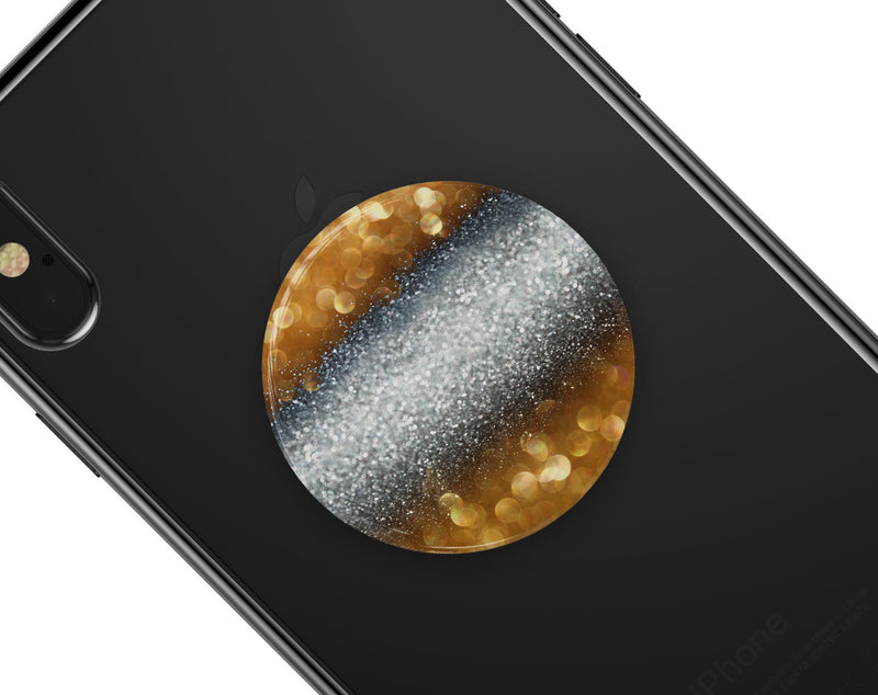 Gold and Silver Unfocused Orbs of Glowing Light - Skin Kit for PopSockets and other Smartphone Extendable Grips & Stands
