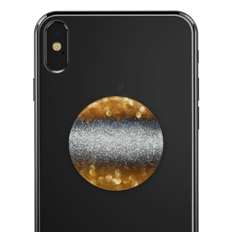 Gold and Silver Unfocused Orbs of Glowing Light - Skin Kit for PopSockets and other Smartphone Extendable Grips & Stands