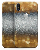 Gold and Silver Unfocused Orbs of Glowing Light - iPhone X Skin-Kit