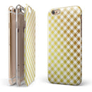 Gold and White Plaid Picnic Table Pattern iPhone 6/6s or 6/6s Plus 2-Piece Hybrid INK-Fuzed Case