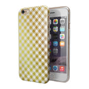 Gold and White Plaid Picnic Table Pattern iPhone 6/6s or 6/6s Plus 2-Piece Hybrid INK-Fuzed Case