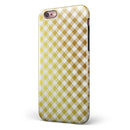 Gold and White Plaid Picnic Table Pattern iPhone 6/6s or 6/6s Plus 2-Piece Hybrid INK-Fuzed Case