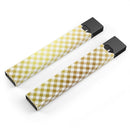 Gold and White Plaid Picnic Table Pattern - Premium Decal Protective Skin-Wrap Sticker compatible with the Juul Labs vaping device