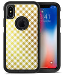 Gold and White Plaid Picnic Table Pattern - iPhone X OtterBox Case & Skin Kits