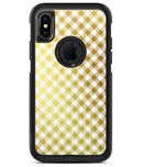 Gold and White Plaid Picnic Table Pattern - iPhone X OtterBox Case & Skin Kits