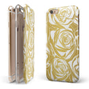Gold and White Roses iPhone 6/6s or 6/6s Plus 2-Piece Hybrid INK-Fuzed Case