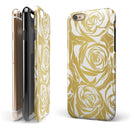 Gold and White Roses iPhone 6/6s or 6/6s Plus 2-Piece Hybrid INK-Fuzed Case
