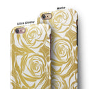 Gold and White Roses iPhone 6/6s or 6/6s Plus 2-Piece Hybrid INK-Fuzed Case