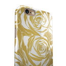 Gold and White Roses iPhone 6/6s or 6/6s Plus 2-Piece Hybrid INK-Fuzed Case