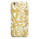 Gold and White Roses iPhone 6/6s or 6/6s Plus 2-Piece Hybrid INK-Fuzed Case