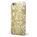 Gold and White Roses iPhone 6/6s or 6/6s Plus 2-Piece Hybrid INK-Fuzed Case