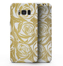 Gold and White Roses - Samsung Galaxy S8 Full-Body Skin Kit