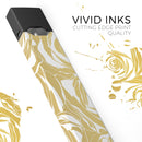Gold and White Roses - Premium Decal Protective Skin-Wrap Sticker compatible with the Juul Labs vaping device