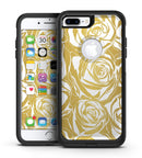 Gold and White Roses - iPhone 7 or 7 Plus Commuter Case Skin Kit
