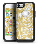 Gold and White Roses - iPhone 7 or 7 Plus Commuter Case Skin Kit
