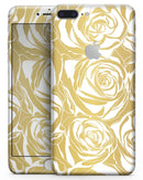 Gold and White Roses - Skin-kit for the iPhone 8 or 8 Plus