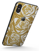 Gold and White Roses - iPhone X Skin-Kit