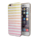 Gold to Pink WaterColor Ombre Stripes iPhone 6/6s or 6/6s Plus 2-Piece Hybrid INK-Fuzed Case