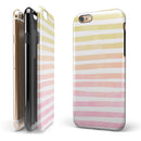 Gold to Pink WaterColor Ombre Stripes iPhone 6/6s or 6/6s Plus 2-Piece Hybrid INK-Fuzed Case