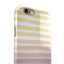 Gold to Pink WaterColor Ombre Stripes iPhone 6/6s or 6/6s Plus 2-Piece Hybrid INK-Fuzed Case