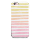 Gold to Pink WaterColor Ombre Stripes iPhone 6/6s or 6/6s Plus 2-Piece Hybrid INK-Fuzed Case