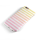 Gold to Pink WaterColor Ombre Stripes iPhone 6/6s or 6/6s Plus 2-Piece Hybrid INK-Fuzed Case