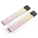 Gold to Pink WaterColor Ombre Stripes - Premium Decal Protective Skin-Wrap Sticker compatible with the Juul Labs vaping device