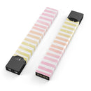 Gold to Pink WaterColor Ombre Stripes - Premium Decal Protective Skin-Wrap Sticker compatible with the Juul Labs vaping device
