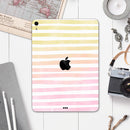Gold to Pink WaterColor Ombre Stripes - Full Body Skin Decal for the Apple iPad Pro 12.9", 11", 10.5", 9.7", Air or Mini (All Models Available)