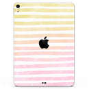 Gold to Pink WaterColor Ombre Stripes - Full Body Skin Decal for the Apple iPad Pro 12.9", 11", 10.5", 9.7", Air or Mini (All Models Available)