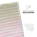 Gold to Pink WaterColor Ombre Stripes - Full Body Skin Decal for the Apple iPad Pro 12.9", 11", 10.5", 9.7", Air or Mini (All Models Available)