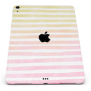 Gold to Pink WaterColor Ombre Stripes - Full Body Skin Decal for the Apple iPad Pro 12.9", 11", 10.5", 9.7", Air or Mini (All Models Available)