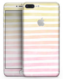 Gold to Pink WaterColor Ombre Stripes - Skin-kit for the iPhone 8 or 8 Plus