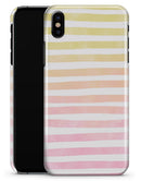 Gold to Pink WaterColor Ombre Stripes - iPhone X Clipit Case