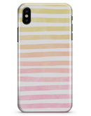 Gold to Pink WaterColor Ombre Stripes - iPhone X Clipit Case