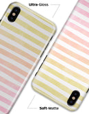 Gold to Pink WaterColor Ombre Stripes - iPhone X Clipit Case
