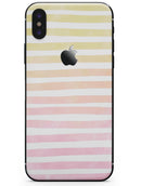 Gold to Pink WaterColor Ombre Stripes - iPhone X Skin-Kit