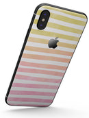 Gold to Pink WaterColor Ombre Stripes - iPhone X Skin-Kit