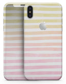 Gold to Pink WaterColor Ombre Stripes - iPhone X Skin-Kit