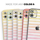 Gold to Pink WaterColor Ombre Stripes  - Protective Skin Wrap & Decal – Compatible with iPhone SE to iPhone 17 Pro Max (All Models)