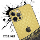 The Gold and Black Luxury Pattern - Skin-Kit compatible with the Apple iPhone 13, 13 Pro Max, 13 Mini, 13 Pro, iPhone 12, iPhone 11 (All iPhones Available)