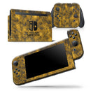 Golden Brush Fire V1 - Vinyl Skin Wrap for Nintendo Switch 2, OLED, Lite, Pro Controller, Wii & Classic Handhelds