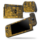 Golden Brush Fire V2 - Vinyl Skin Wrap for Nintendo Switch 2, OLED, Lite, Pro Controller, Wii & Classic Handhelds