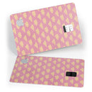 Golden Cartoon Clouds Over Pink - Premium Protective Decal Skin-Kit for the Apple Credit Card