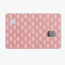 Golden Cartoon Clouds Over Pink - Premium Protective Decal Skin-Kit for the Apple Credit Card