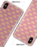 Golden Cartoon Clouds Over Pink - iPhone X Clipit Case