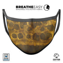 Golden Catipillar Fur - Made in USA Mouth Cover Unisex Anti-Dust Cotton Blend Reusable & Washable Face Mask with Adjustable Sizing for Adult or Child